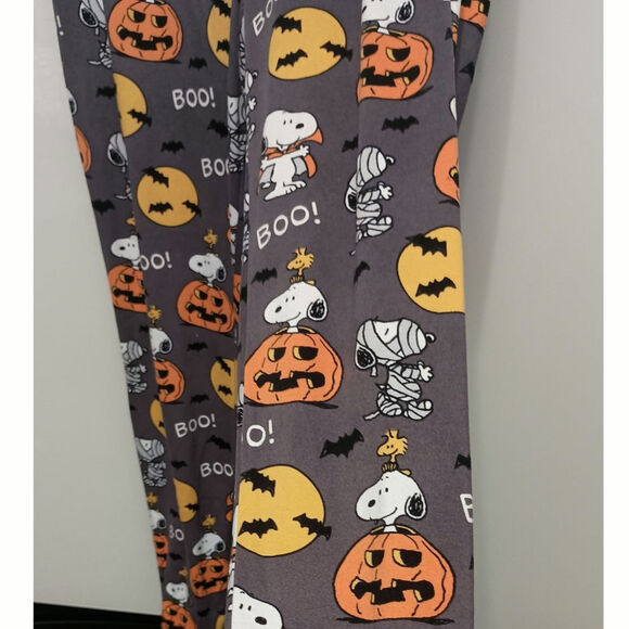 $Snoopy Peanuts Nite Nite Munki Munki  Comfy grey casual pantsHalloween festive - Picture 3 of 6